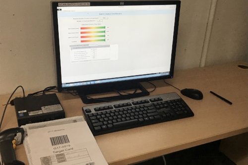 Computer showing ballot tracking system