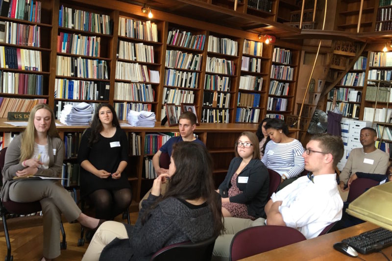 Group of students in discussion