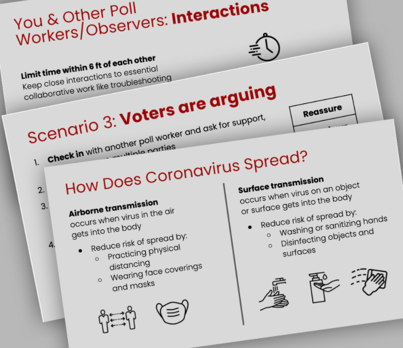 Poll worker training slides